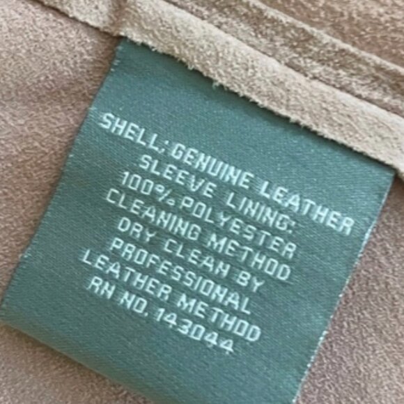 Bagatelle 100% Genuine Suede Leather Jacket in Soft Pink size Small - Picture 8 of 12